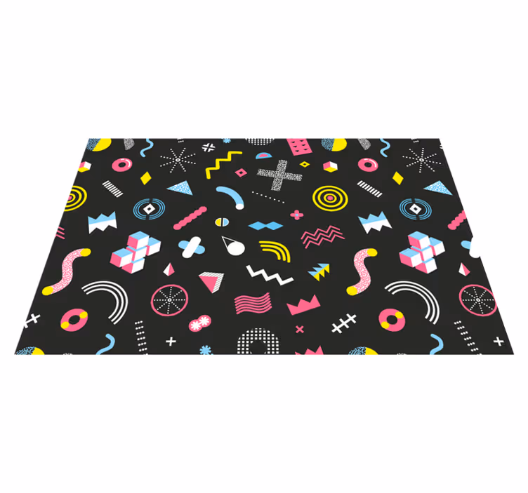 Original placemat with bright geometric shapes - TenStickers