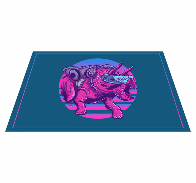 Original placemat stylized rhinosaur design - TenStickers