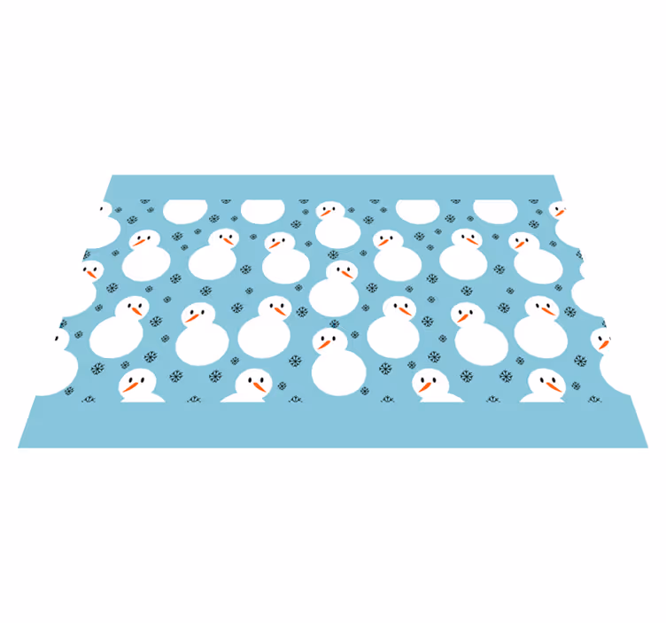 Christmas placemat snowman winter design - TenStickers