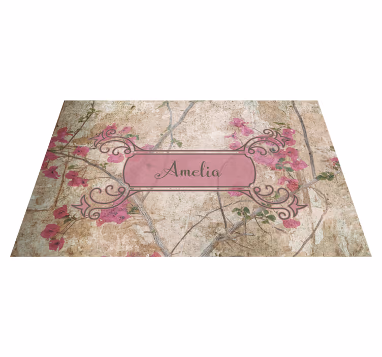 Customisable placemat personalized botanical design - TenStickers