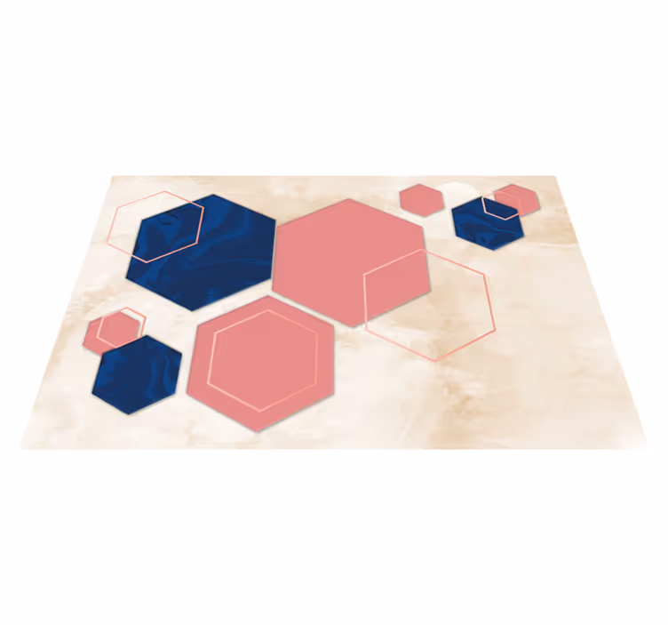 Modern placemat with hexagonal shape design - TenStickers