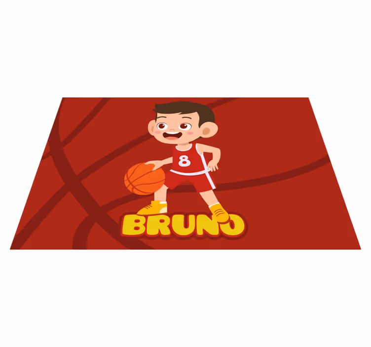 Children placemat cheerful basketball player - TenStickers