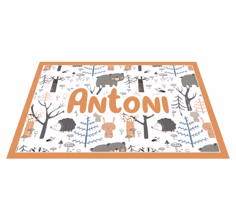 Scandinavian forest with animals children placemat - TenStickers
