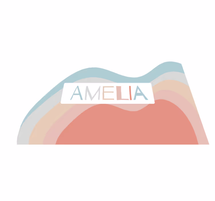 Customisable placemat with vibrant name design - TenStickers
