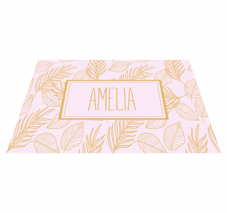 Customisable placemat personalized leaf design - TenStickers