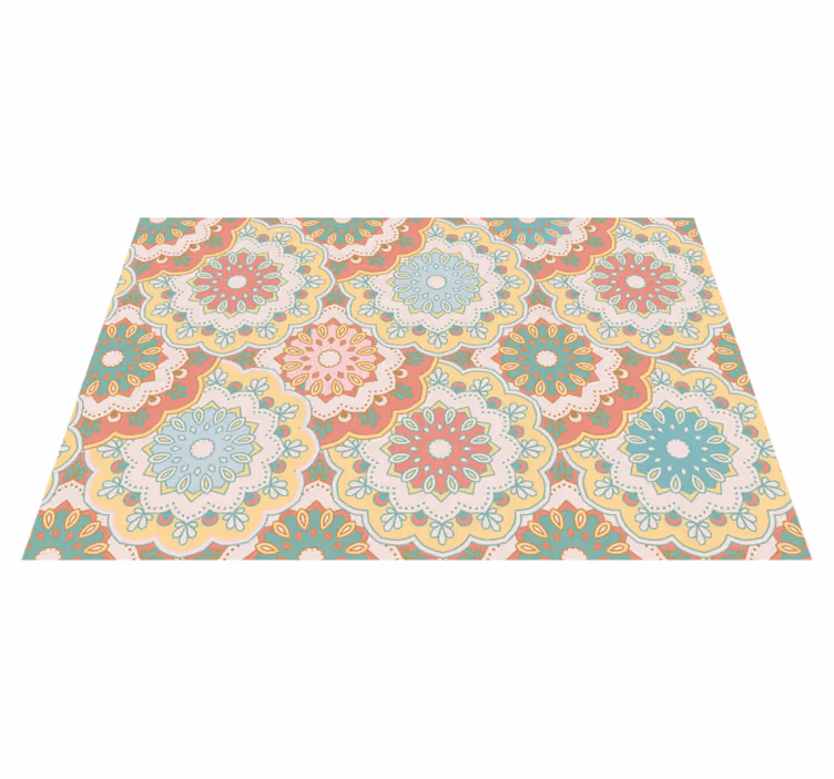Colorful floral patterns placemat - TenStickers