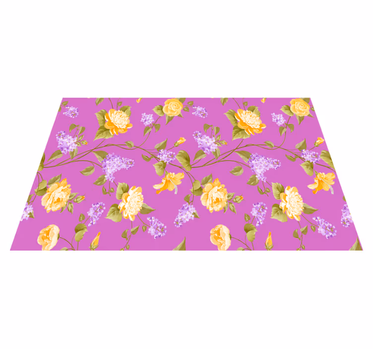 Original placemat with colorful floral design - TenStickers