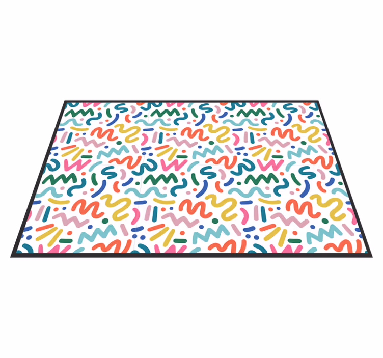 Abstract coloured shapes modern placemats - TenStickers