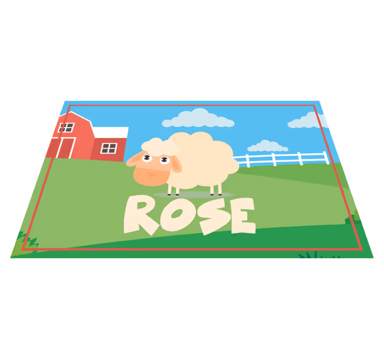 Kids personalised sheep personalised placemats - TenStickers