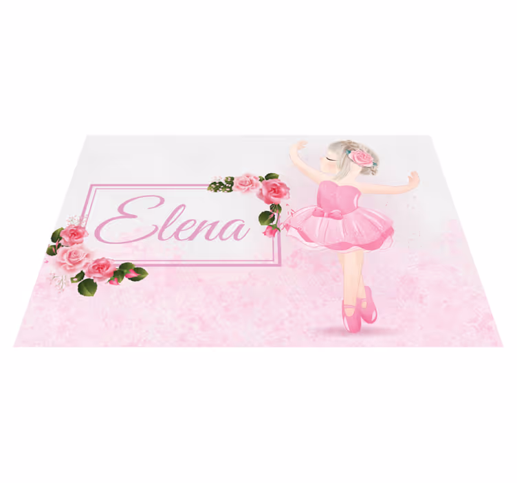 Personalised name ballet dancer kids placemat - TenStickers