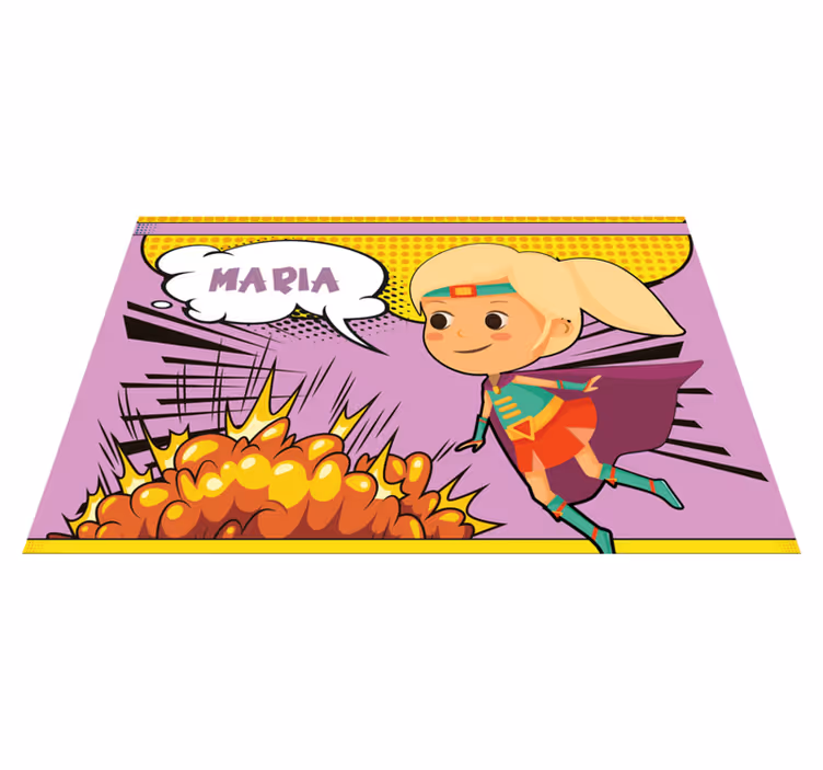Comic superheroine personalised placemat - TenStickers