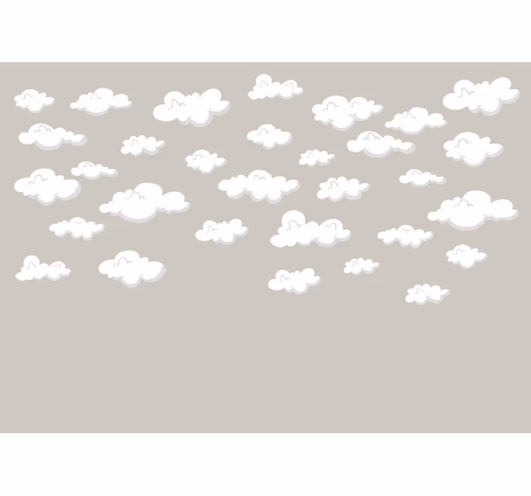 Clouds pattern nursery wall mural - TenStickers
