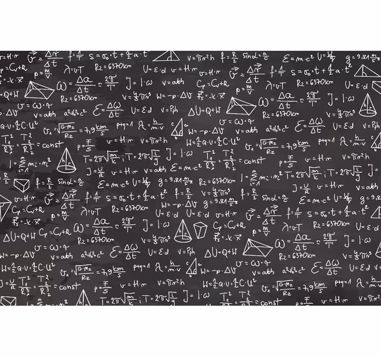 maths chalkboard pattern wall mural teen bedroom - TenStickers