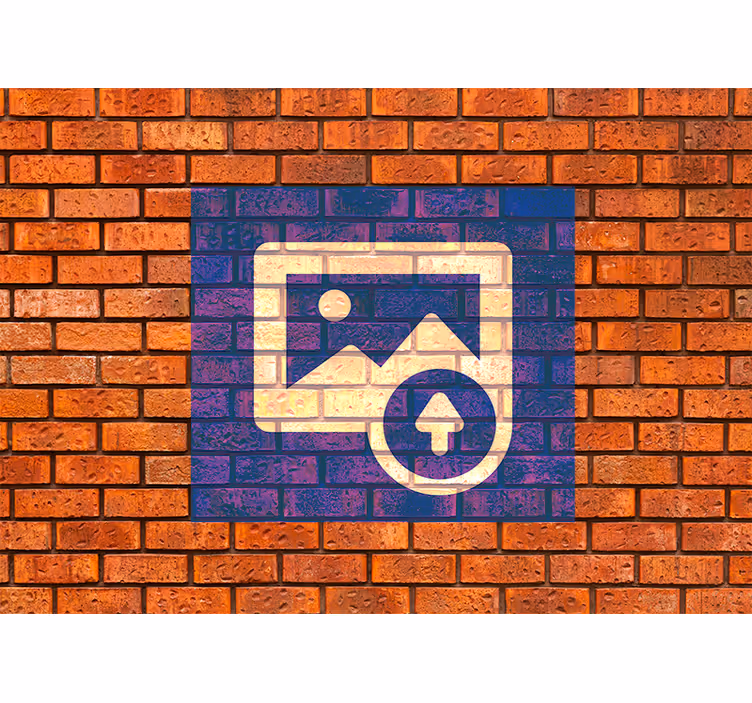 Spanish Flag effect brick mural wallpaper - TenStickers