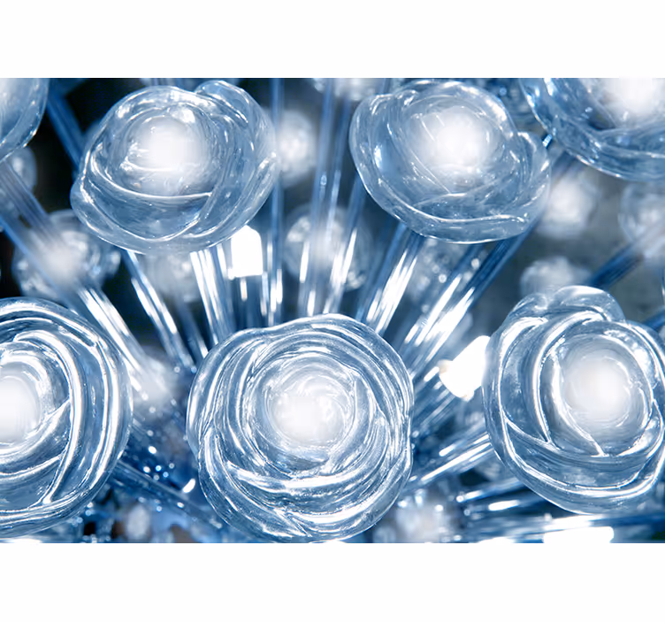 Crystal flowers 3D wallpaper for living room - TenStickers