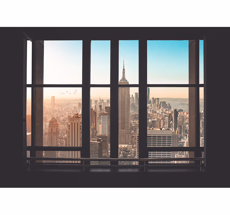 New York skyline 3D mural wallpaper - TenStickers