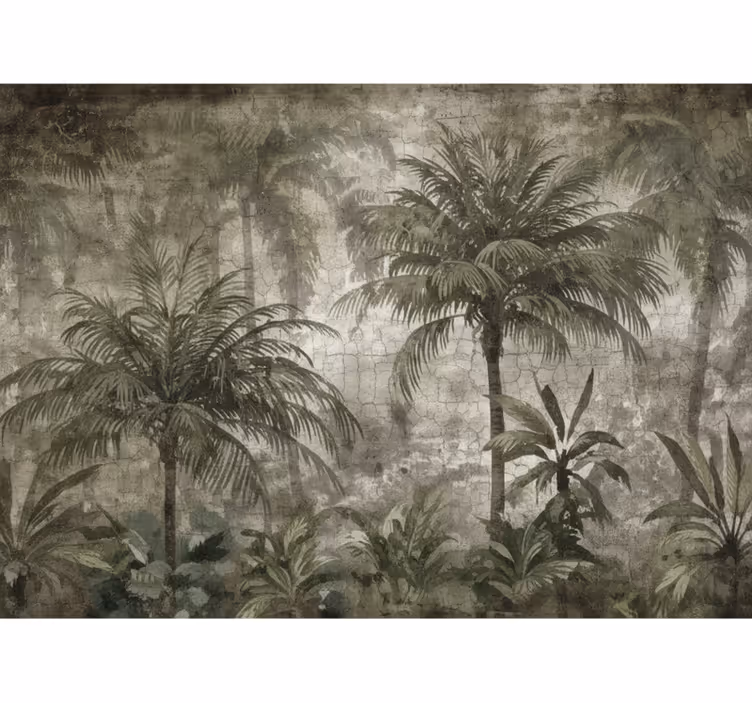 Forest wallpaper minimalist palm forest - TenStickers