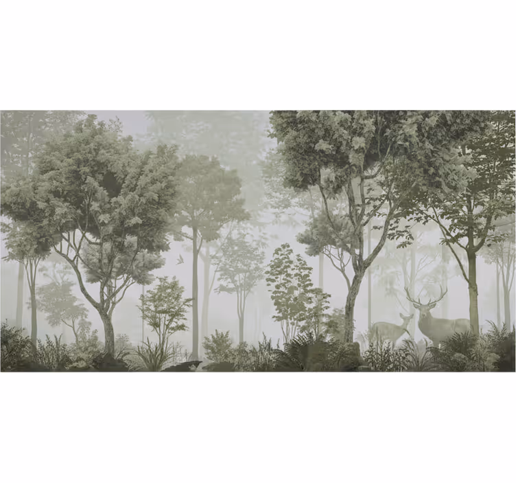 Forest wallpaper tranquil nature getaway - TenStickers
