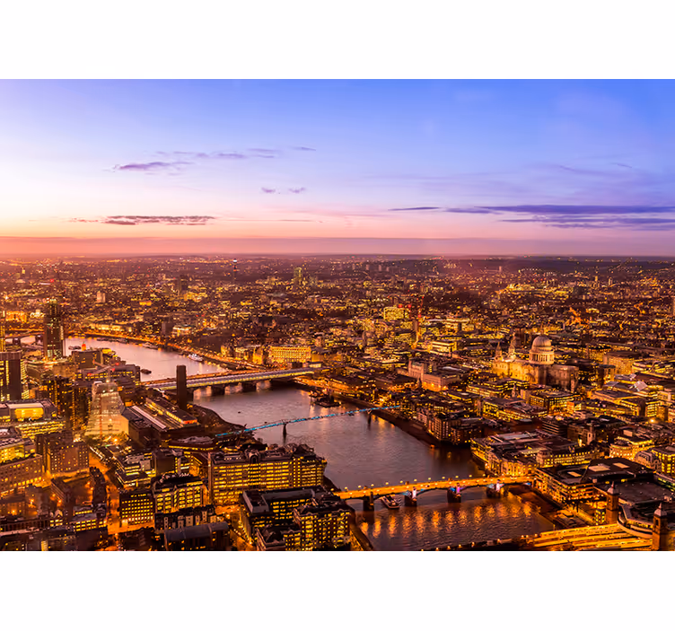 London Skyline City Wall Mural - TenStickers