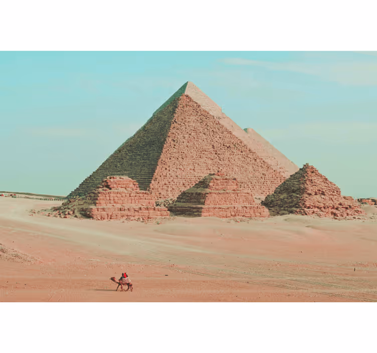 African wall mural pyramids aesthetic photography - TenStickers