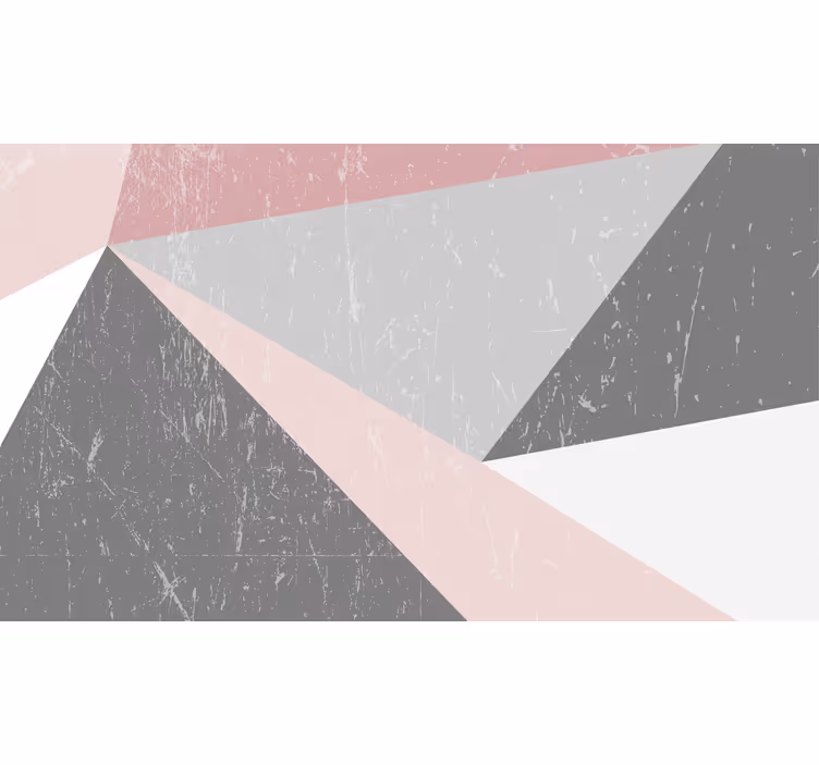 Wall mural bathroom geometric triangular nordic tones - TenStickers