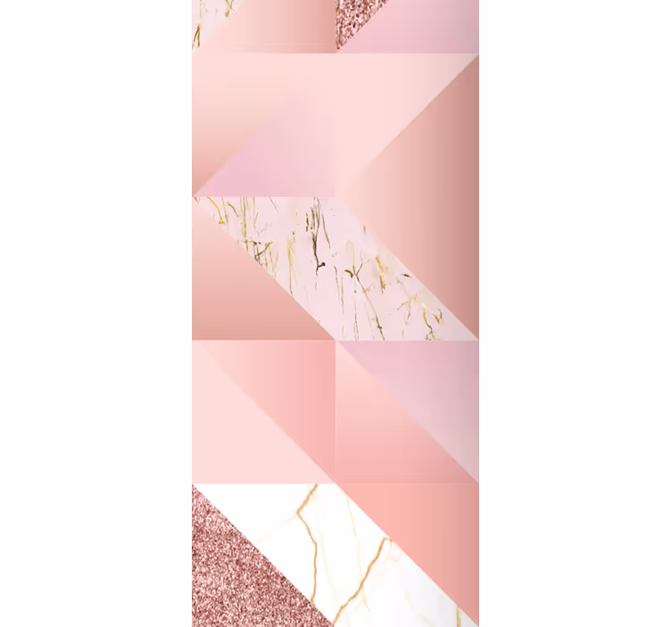 Pink golden marble wall mural bathroom - TenStickers