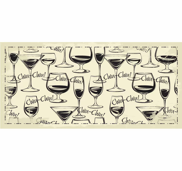 Wall mural kitchen glasses of wine - TenStickers