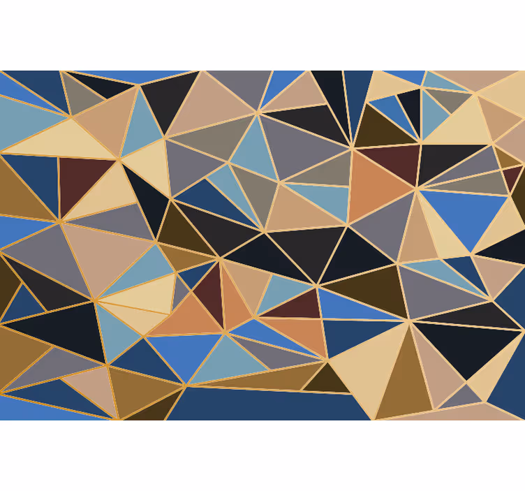 Wall mural kitchen geometric multicolor mosaic - TenStickers