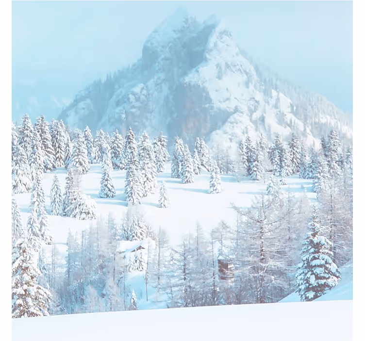 Wall mural blue winter aesthetic art print - TenStickers
