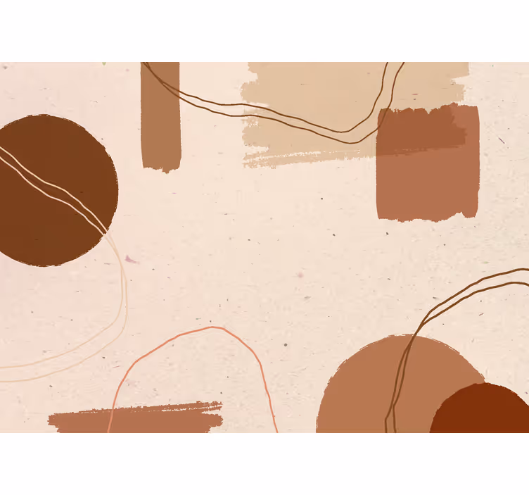 Terracotta wall mural in abstract design - TenStickers