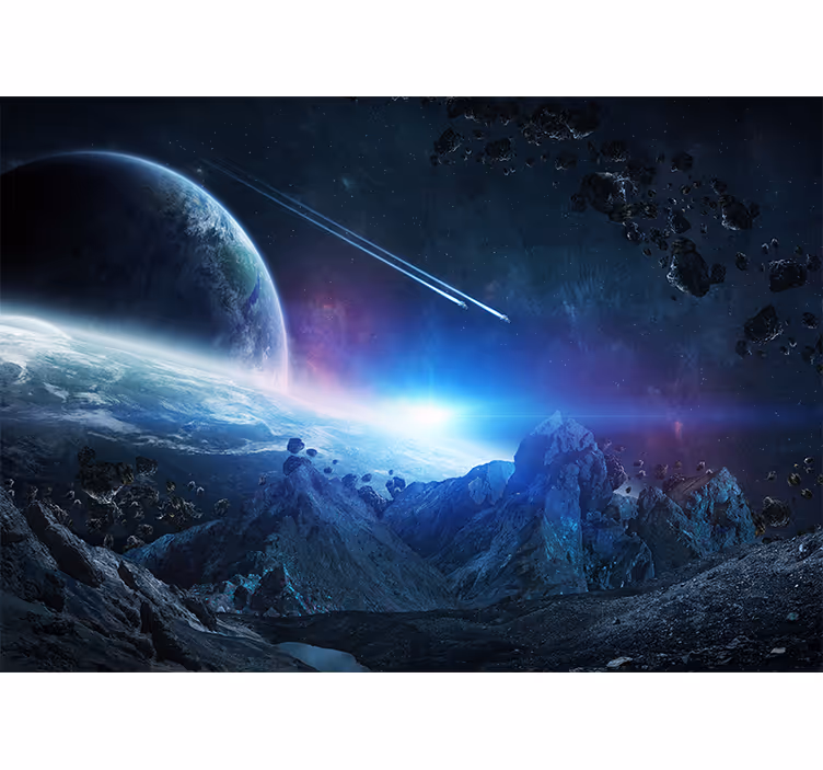 Hallway wall mural universe sci-fi concept - TenStickers