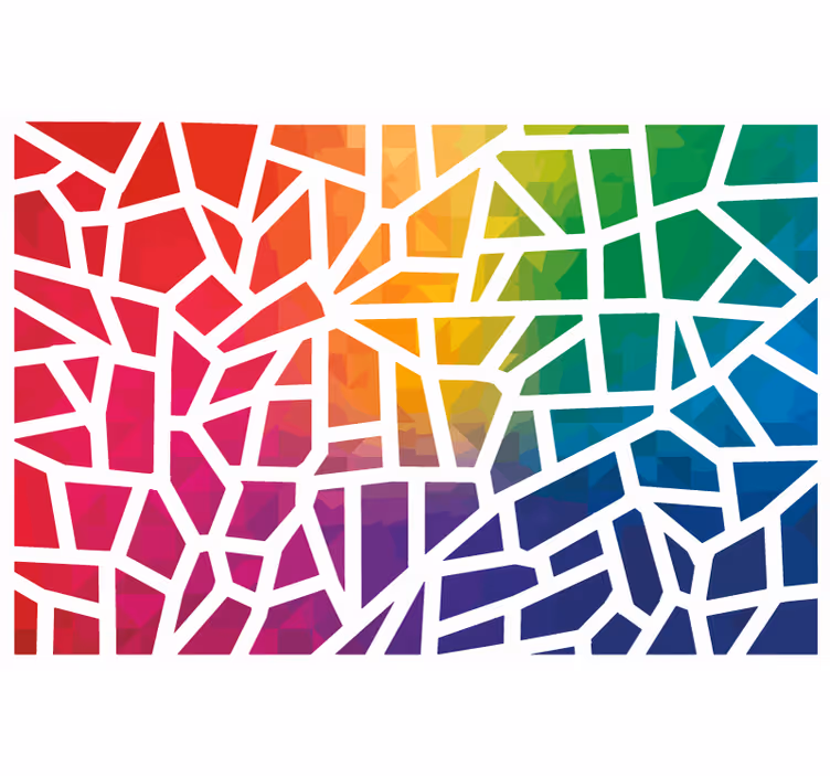 Wall mural entrance color mosaic - TenStickers