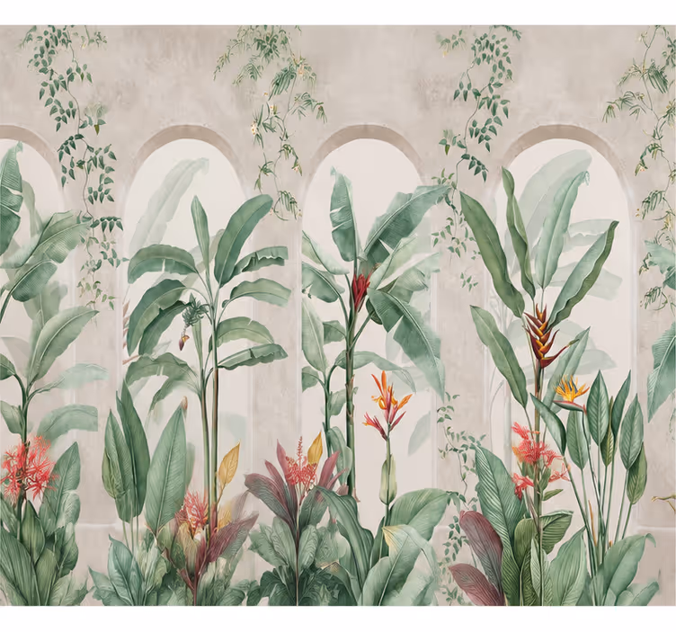 Nature wallpaper featuring natural palm trees design - TenStickers