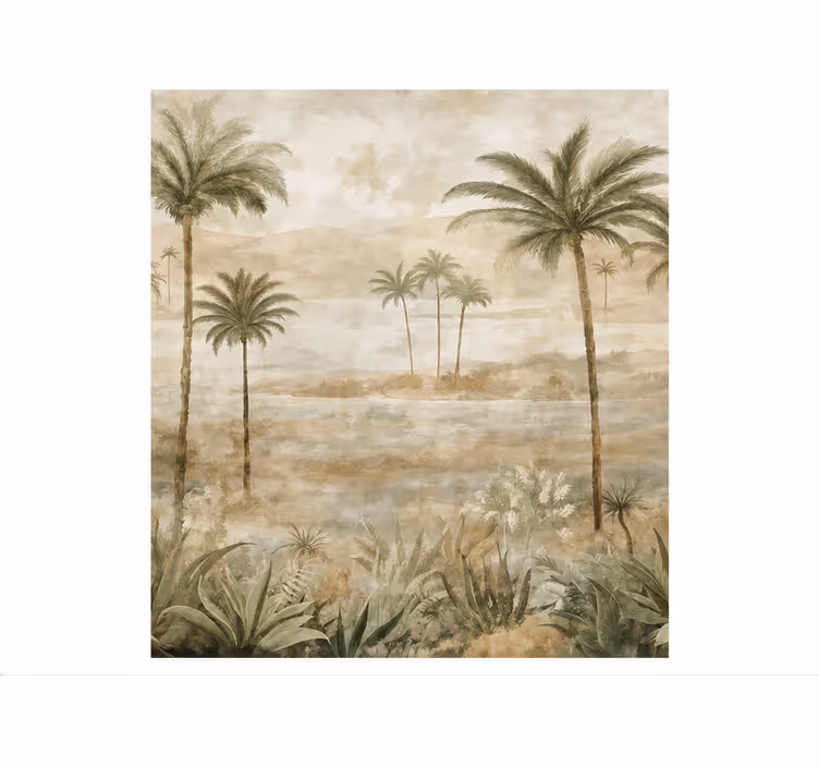 Nature wallpaper valley with palm trees - TenStickers