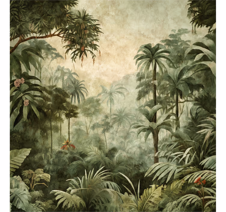 Nature wallpaper rainforest plants scenery - TenStickers