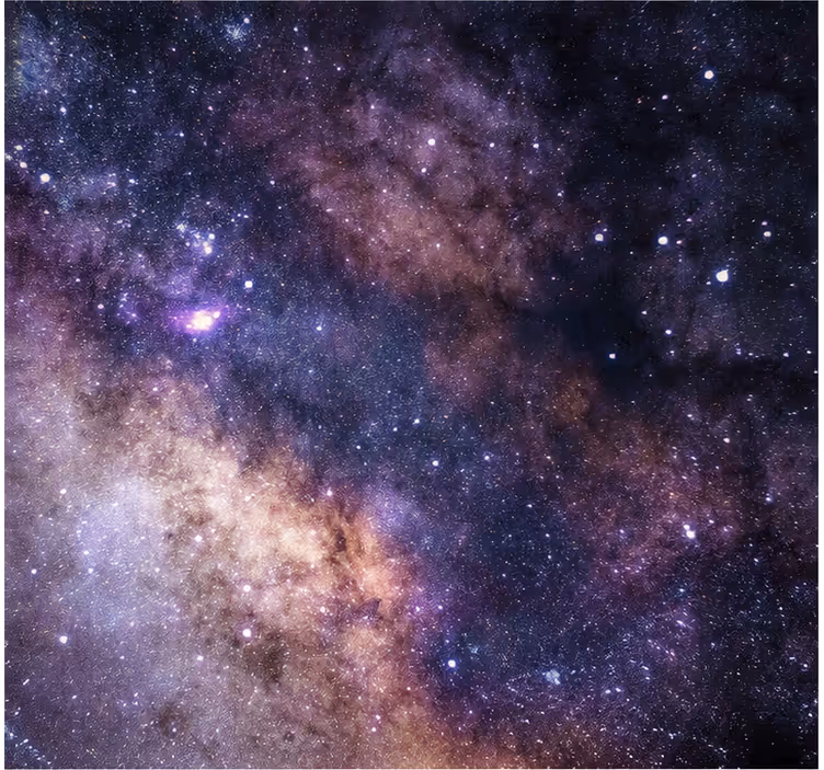 Wall mural night sky galaxy nightscape - TenStickers
