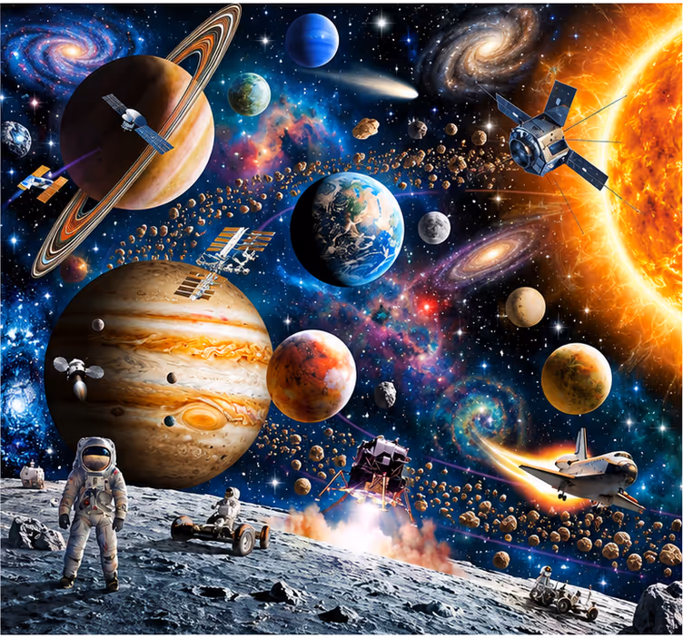 Solar system wall mural solar system wall mural - TenStickers