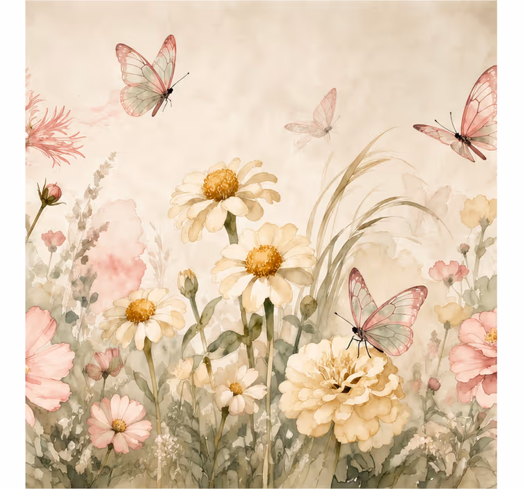 Flower wall mural for your beautiful landscape - TenStickers