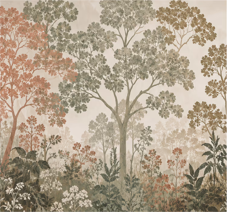 Nature's embrace forest wallpaper - TenStickers