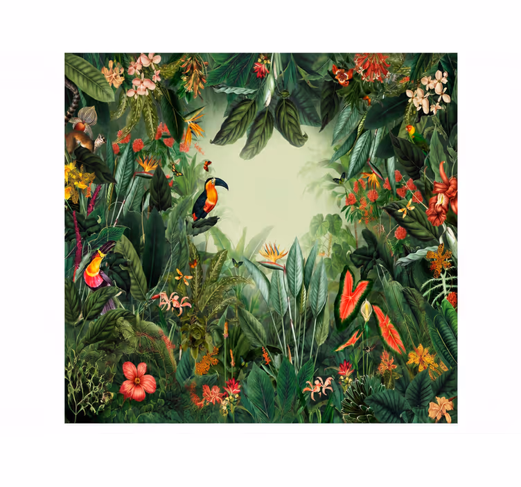 Nature wallpaper exotic garden retreat - TenStickers