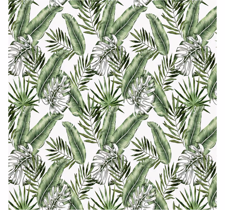 Nature wallpaper green monstera leaves - TenStickers