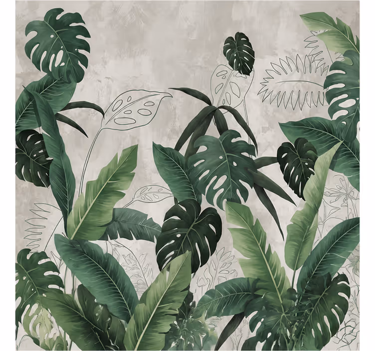 Nature wallpaper monstera leaves design - TenStickers