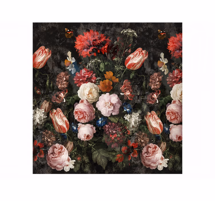 Nature wallpaper with blooming flowers - TenStickers