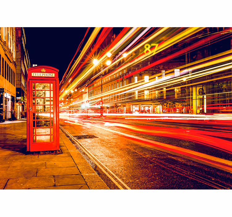 Wall mural london iconic london nightscape - TenStickers