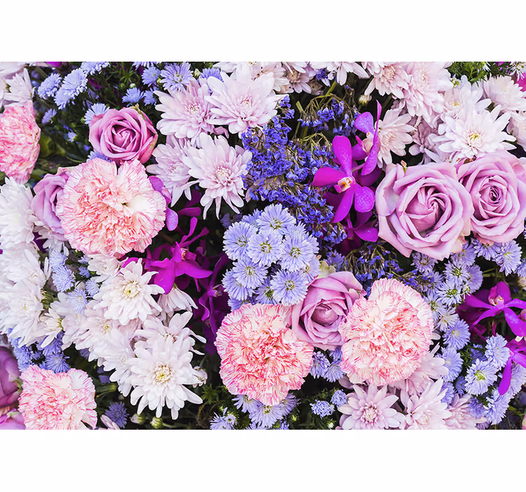 Bright flower arrangement 3D wallpaper - TenStickers