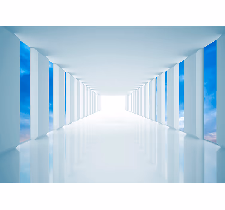 Walk in the sky 3D wallpaper mural - TenStickers
