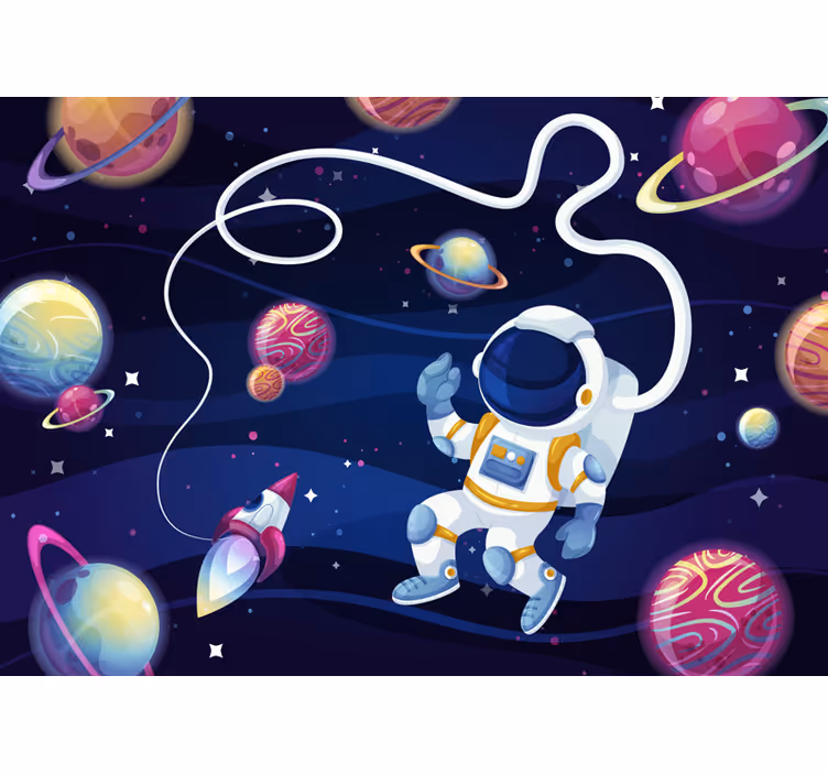 Cosmic Adventure Scene wall mural fantasy - TenStickers