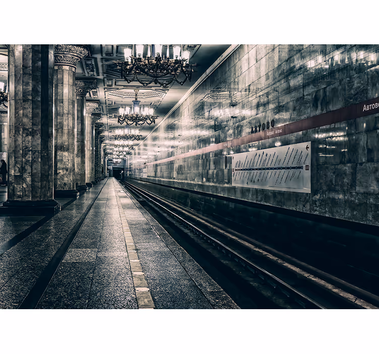 Unique metro Platform 3d wall mural - TenStickers