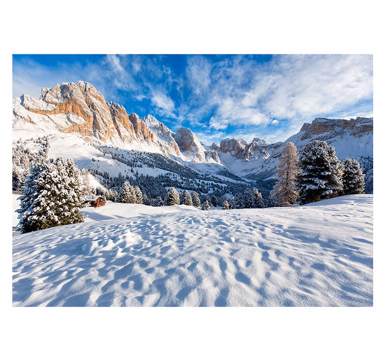 Landscape wall mural icy summit ranges - TenStickers