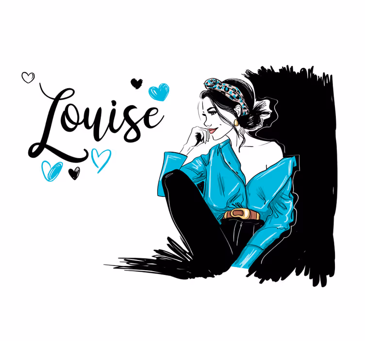 Quote wall mural stylish woman illustration - TenStickers
